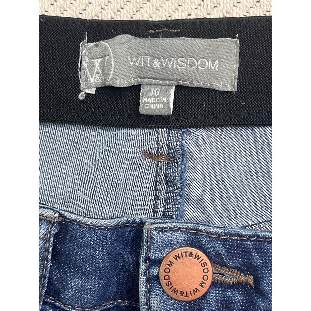 Wit & Wisdom Ab-Solution Crop Slim Straight Leg Jeans (Style L20858PFQ), size 10 - Picture 3 of 11